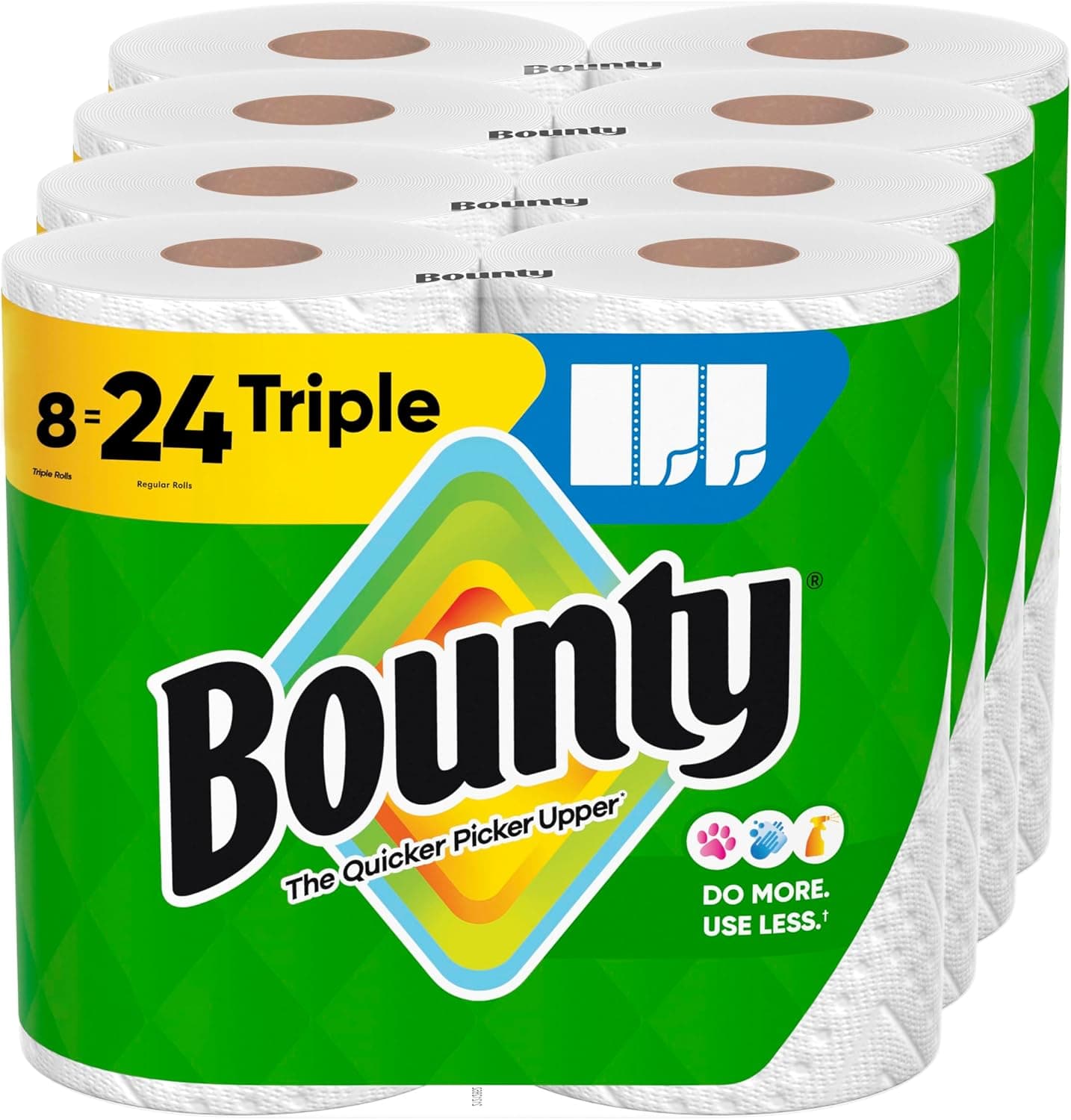 Bounty Select-A-Size Paper Towels, White, 8 Triple Rolls (= 24 Regular)